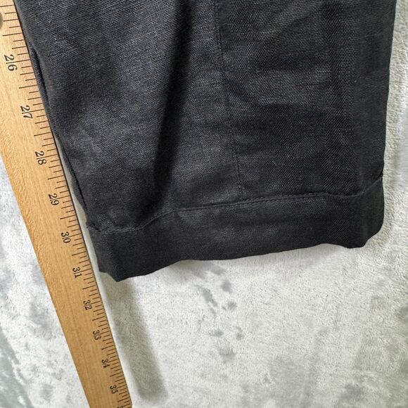 Animale Pants Womens Small Black Pull Elastic Waist On Pockets Taper Ankle - Picture 11 of 12